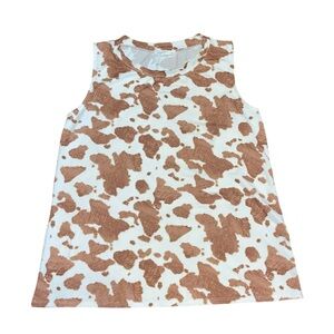 Mint Plus Pink Cow Print Tank Top